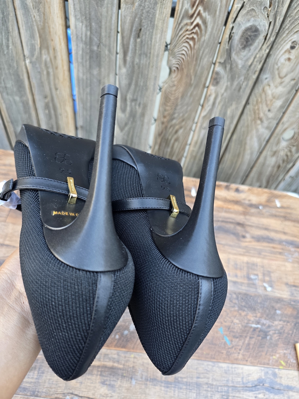 Cozy Island Comfy Black Pointed Toe Heels Shoes Size 9.5 - Picture 10 of 13